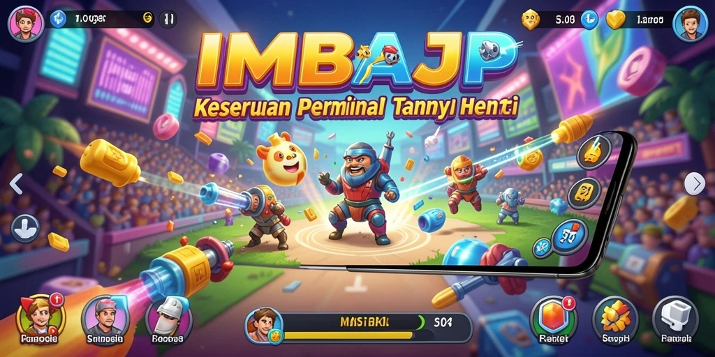 Screenshot gameplay yang menampilkan aksi seru dalam IMBAJP.