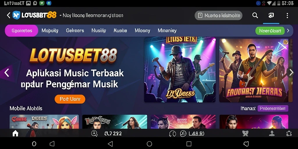 Tangkapan layar LOTUSBET88 menampilkan pengalaman mendengarkan musik yang menarik.