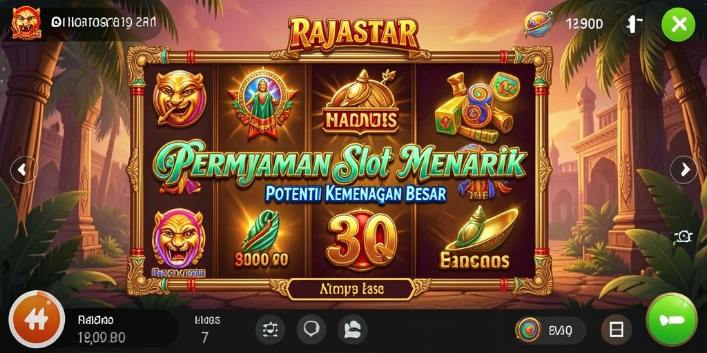 Tampilan gameplay RAJASTAR yang penuh warna dan menarik.