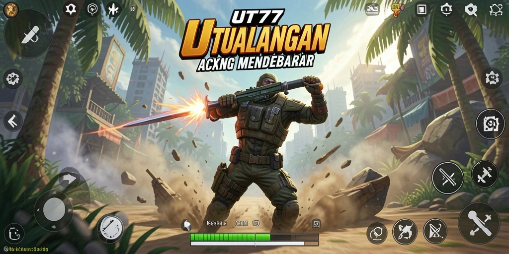 Tampilan gameplay mendebarkan dalam UT77 dengan aksi cepat dan grafis berkualitas tinggi.